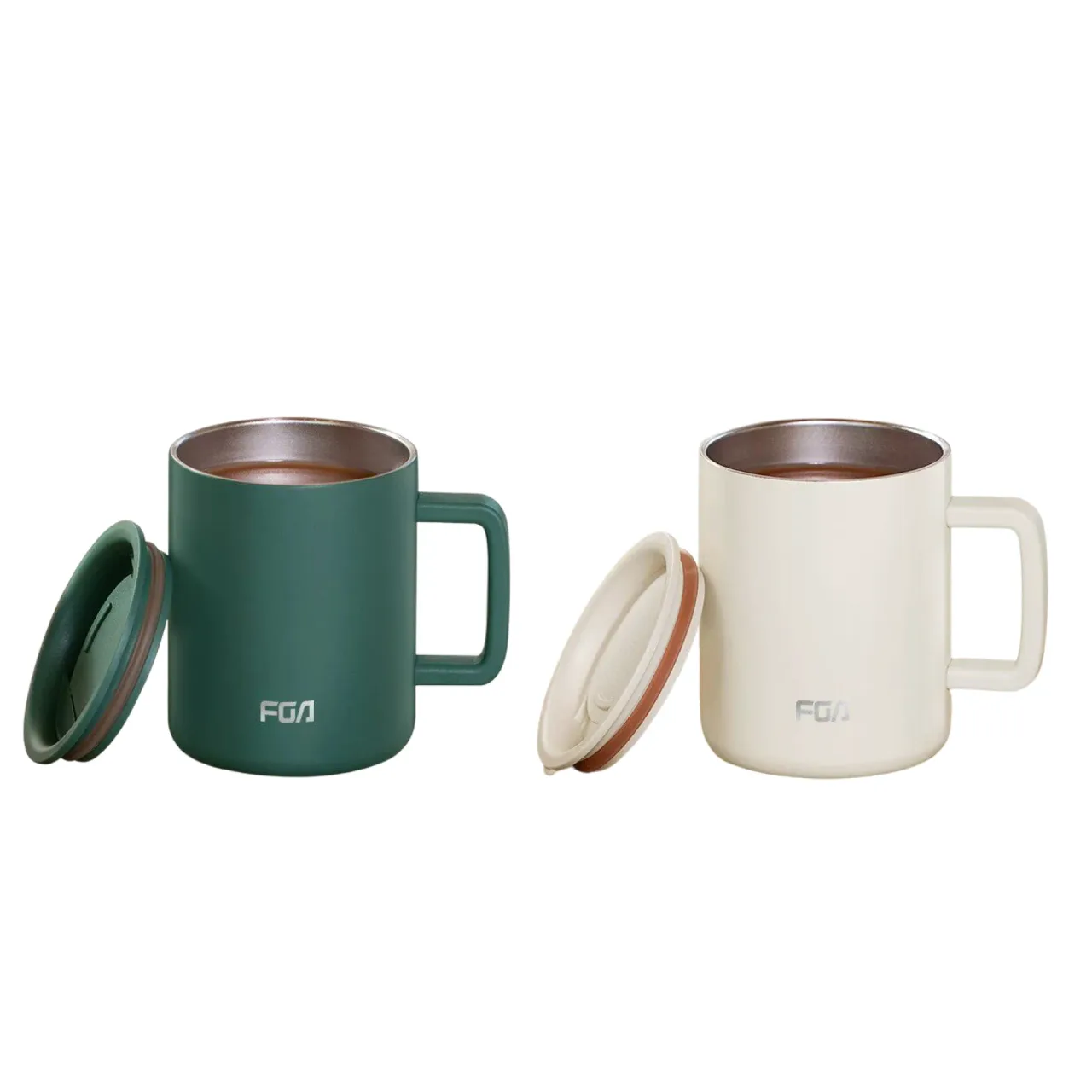 Fuguang 316 Stainless Steel Insulated Mug with Lid, 400ml — alternate view 1