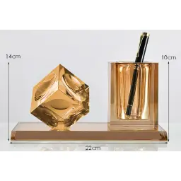 Crystal Pen Holder and Decorative Block Set thumbnail 12