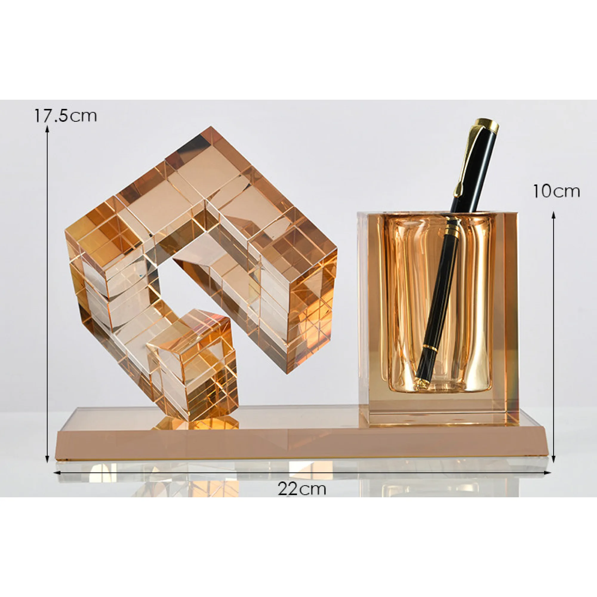 Crystal Pen Holder and Decorative Block Set thumbnail 5