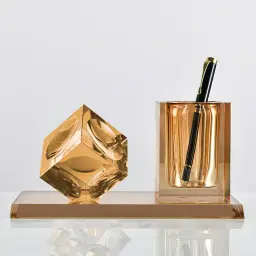Crystal Pen Holder and Decorative Block Set thumbnail 3