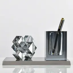Crystal Pen Holder and Decorative Block Set thumbnail 6