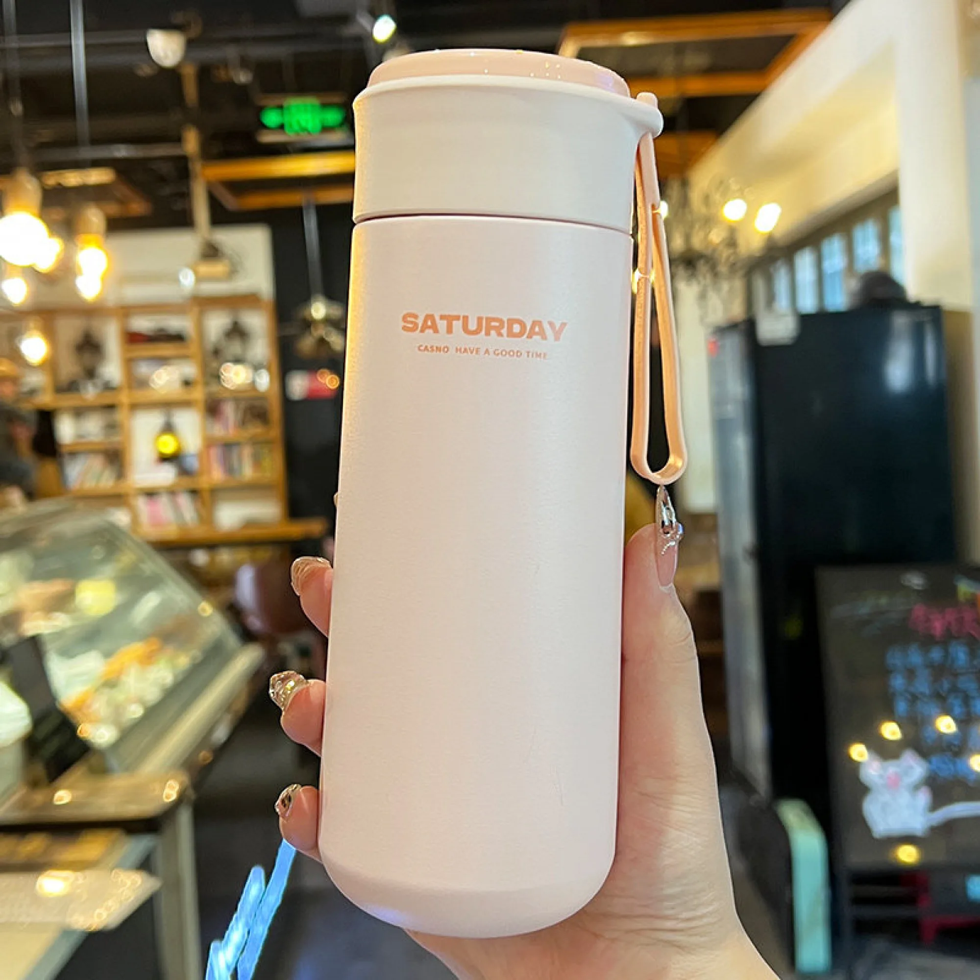 Insulated Tumbler with Tea Infuser and Carry Strap, 480ml thumbnail 8