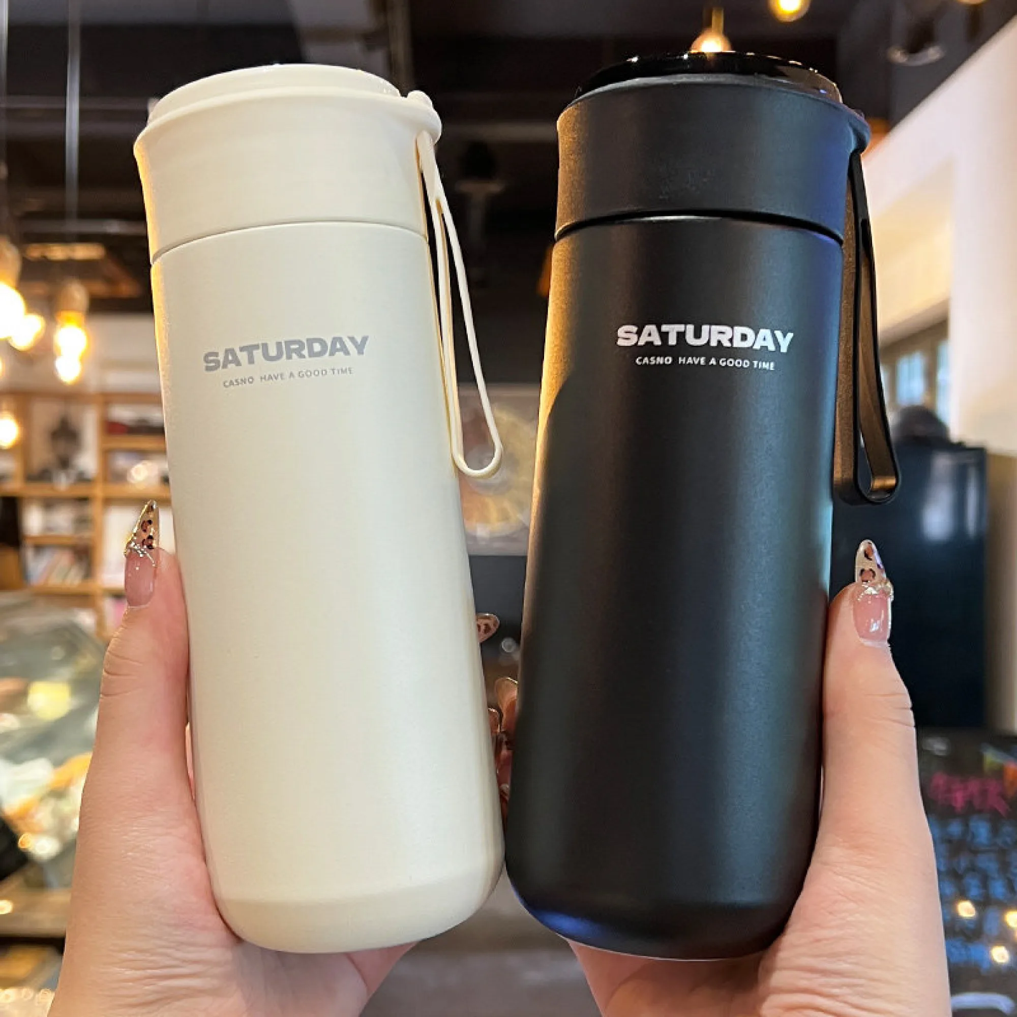 Insulated Tumbler with Tea Infuser and Carry Strap, 480ml thumbnail 3