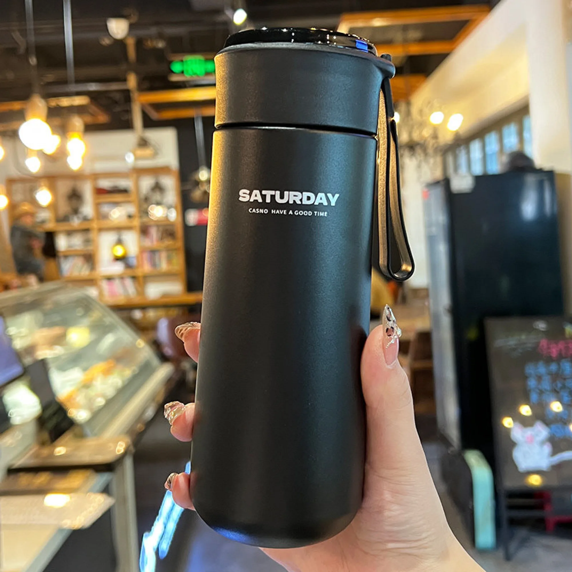 Insulated Tumbler with Tea Infuser and Carry Strap, 480ml thumbnail 9