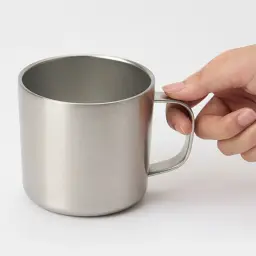 MUJI Stainless Steel Double-Wall Vacuum Insulated Mug with Handle thumbnail 2