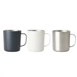 MUJI Stainless Steel Double-Wall Vacuum Insulated Mug with Handle thumbnail 1