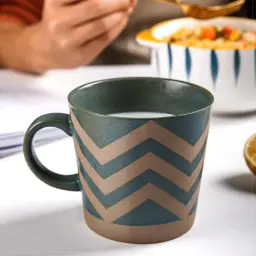 Retro Coarse Pottery Ceramic Mug with Patterns thumbnail 4