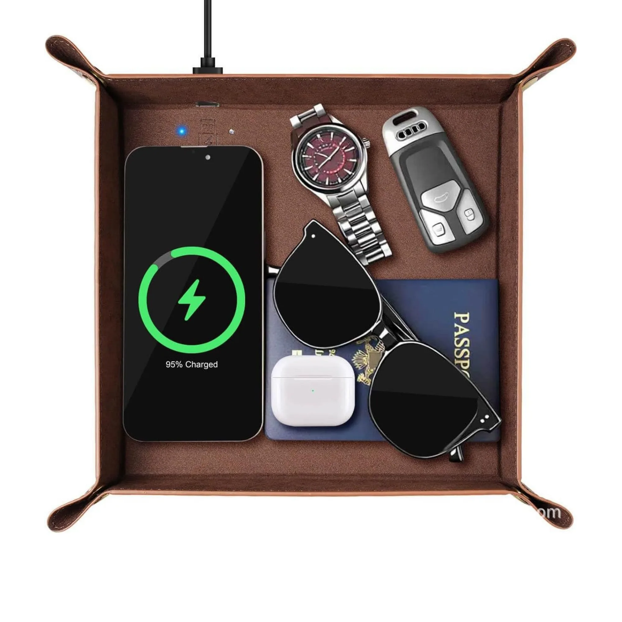 15W Wireless Charging Tray with Storage Box thumbnail 6