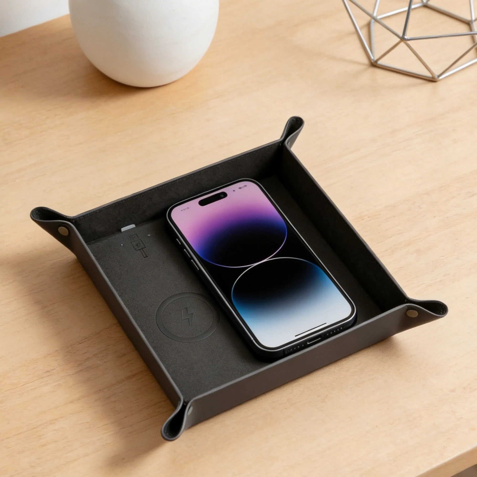 15W Wireless Charging Tray with Storage Box thumbnail 4