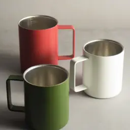 316 Stainless Steel Double-Wall Insulated Mug with Handle and Measurement Scale thumbnail 5