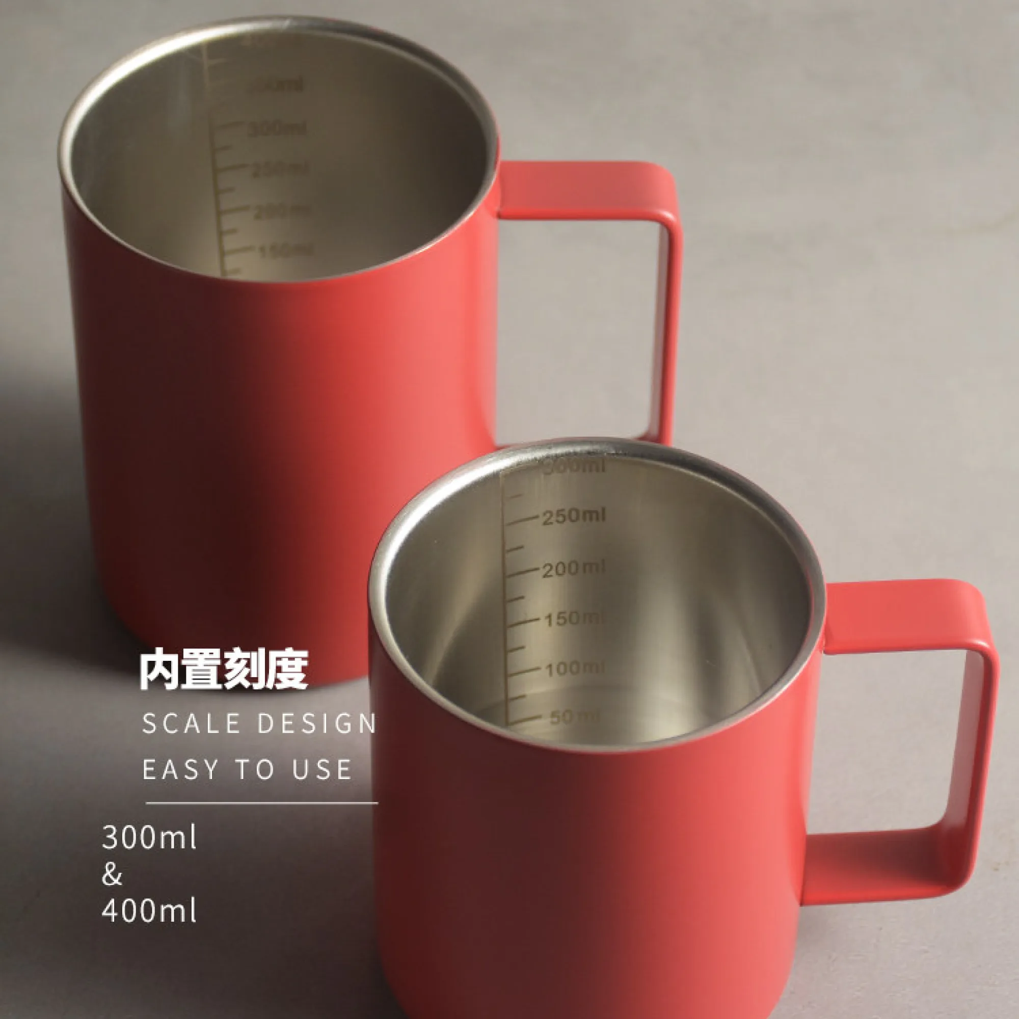 316 Stainless Steel Double-Wall Insulated Mug with Handle and Measurement Scale thumbnail 4