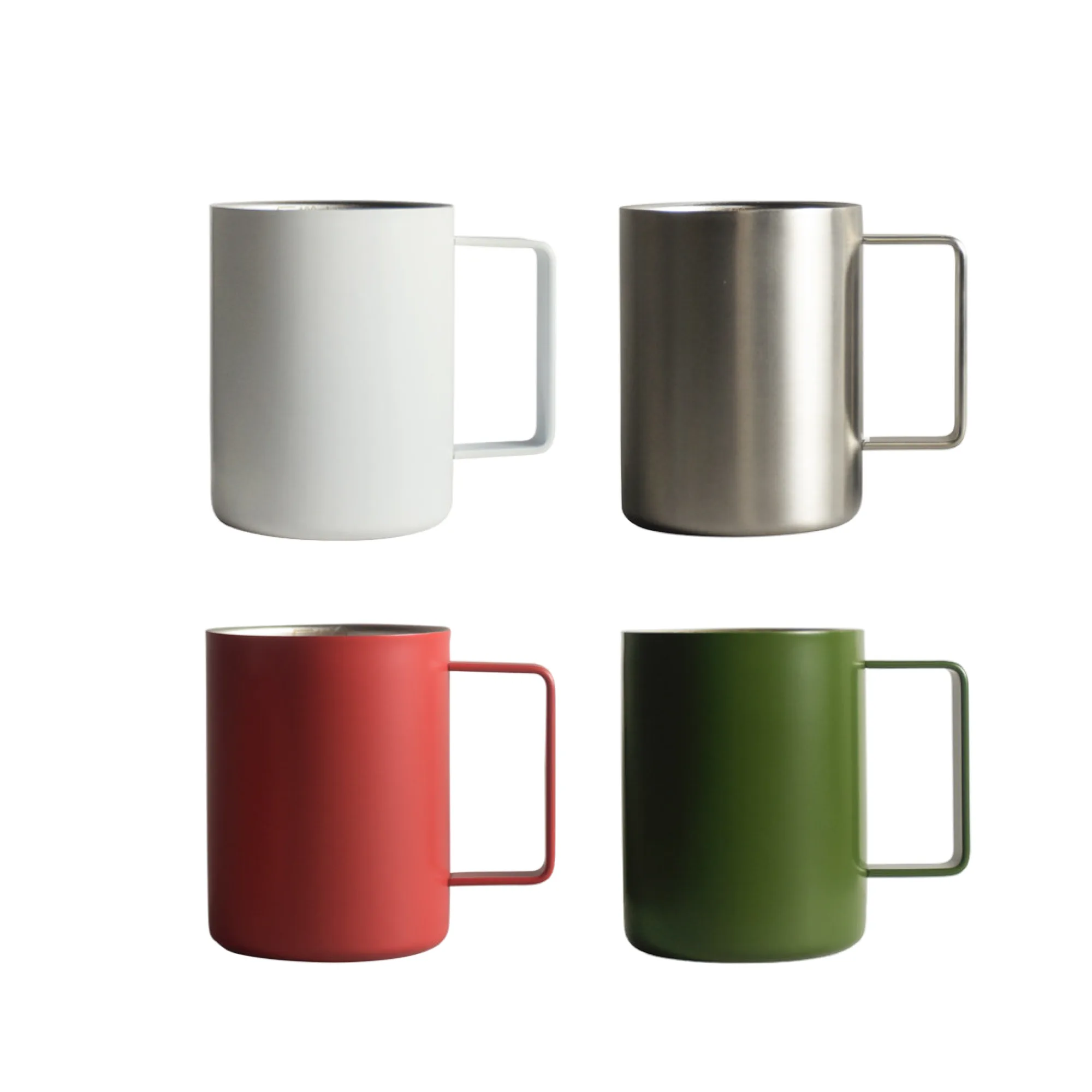 316 Stainless Steel Double-Wall Insulated Mug with Handle and Measurement Scale