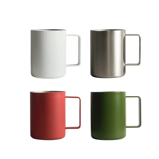 316 Stainless Steel Double-Wall Insulated Mug with Handle and Measurement Scale