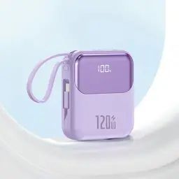 Portable Power Bank with Built-in Cables, 20000mAh/50000mAh, 120W Fast Charging thumbnail 10