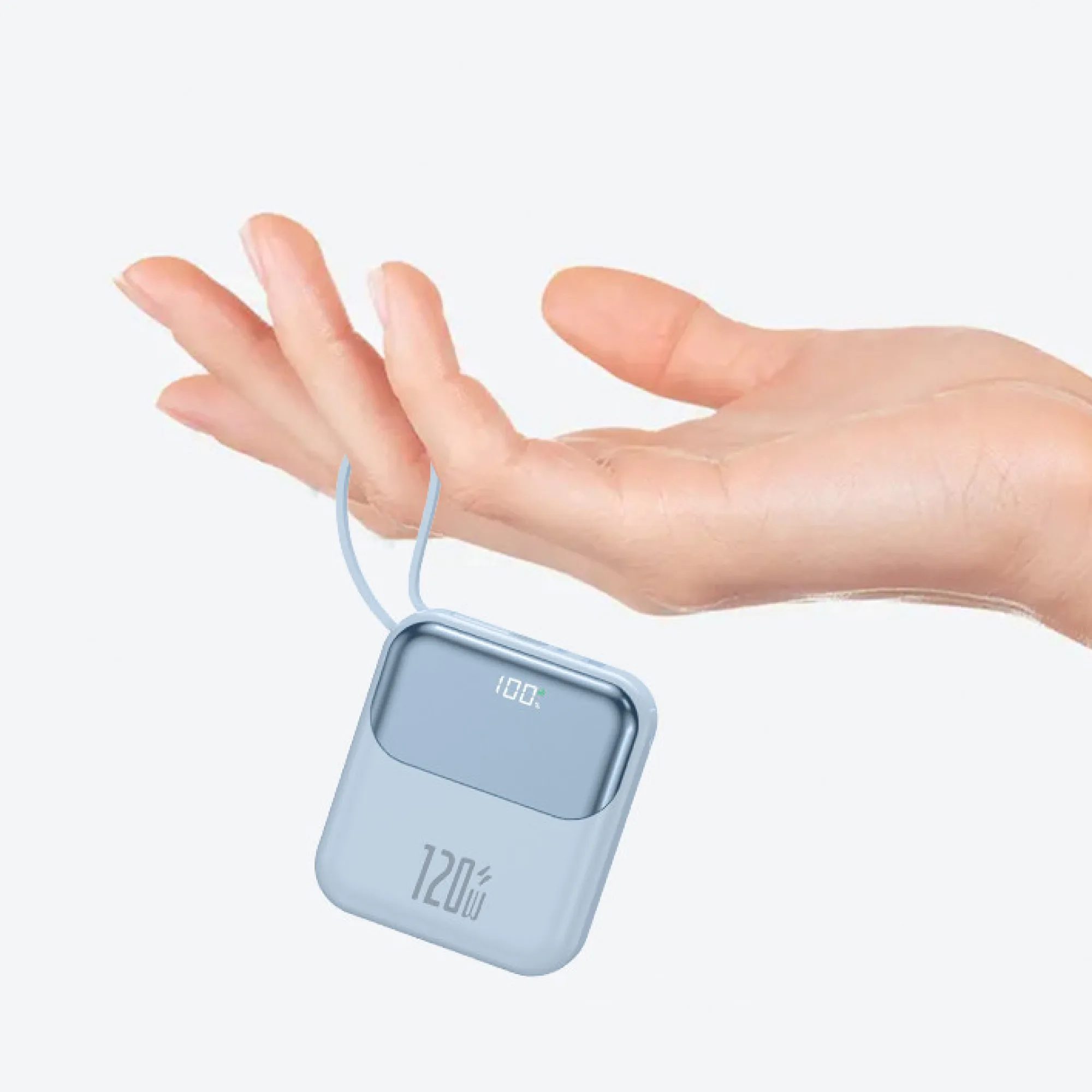 Portable Power Bank with Built-in Cables, 20000mAh/50000mAh, 120W Fast Charging thumbnail 3