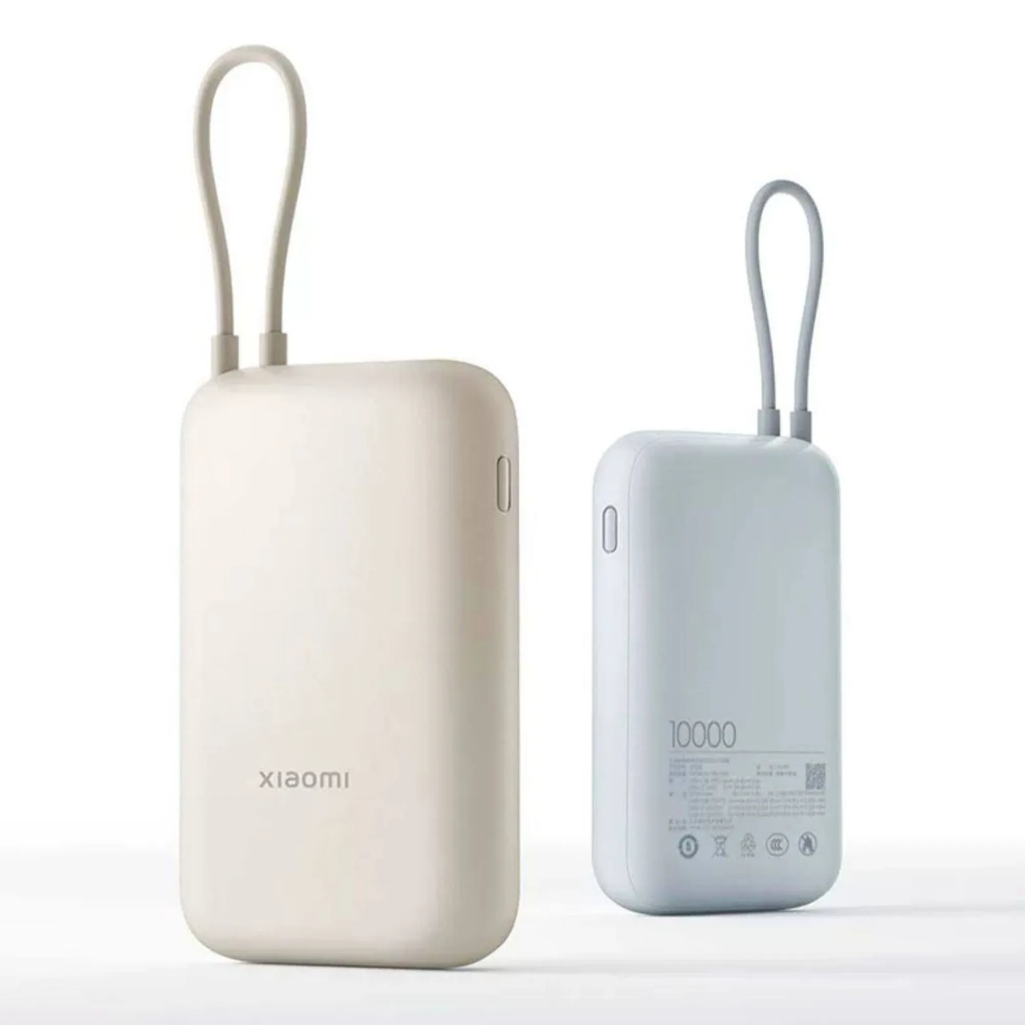 Xiaomi 10000mAh Power Bank with Built-in Cable — View 1