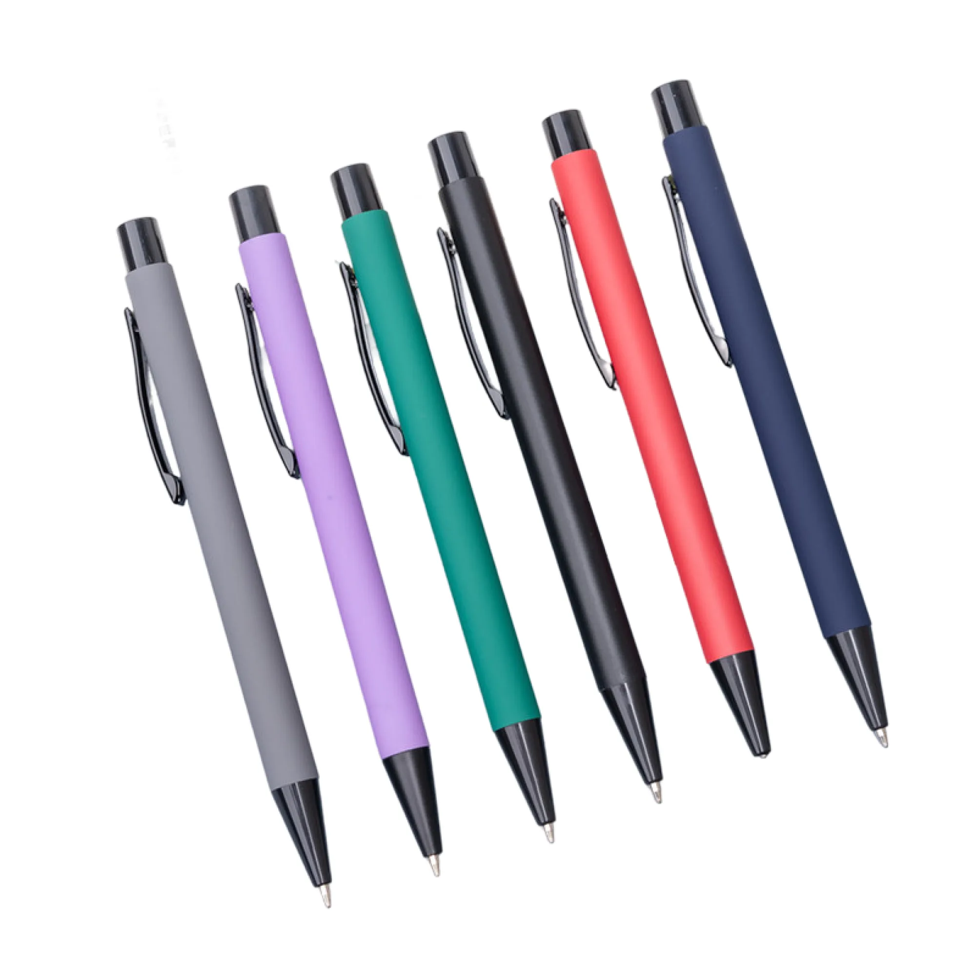 Retractable Ballpoint Pen with Metal Barrel — View 1
