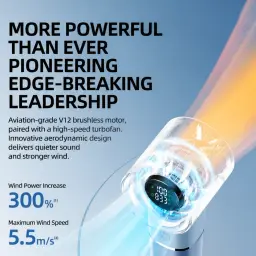 Handheld and Desktop Dual-Use Portable Fan with Digital Display thumbnail 5