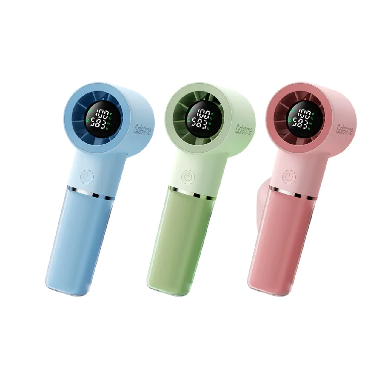 Handheld and Desktop Dual-Use Portable Fan with Digital Display