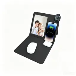 3-in-1 Wireless Charging PU Leather Calendar Mouse Pad thumbnail 6