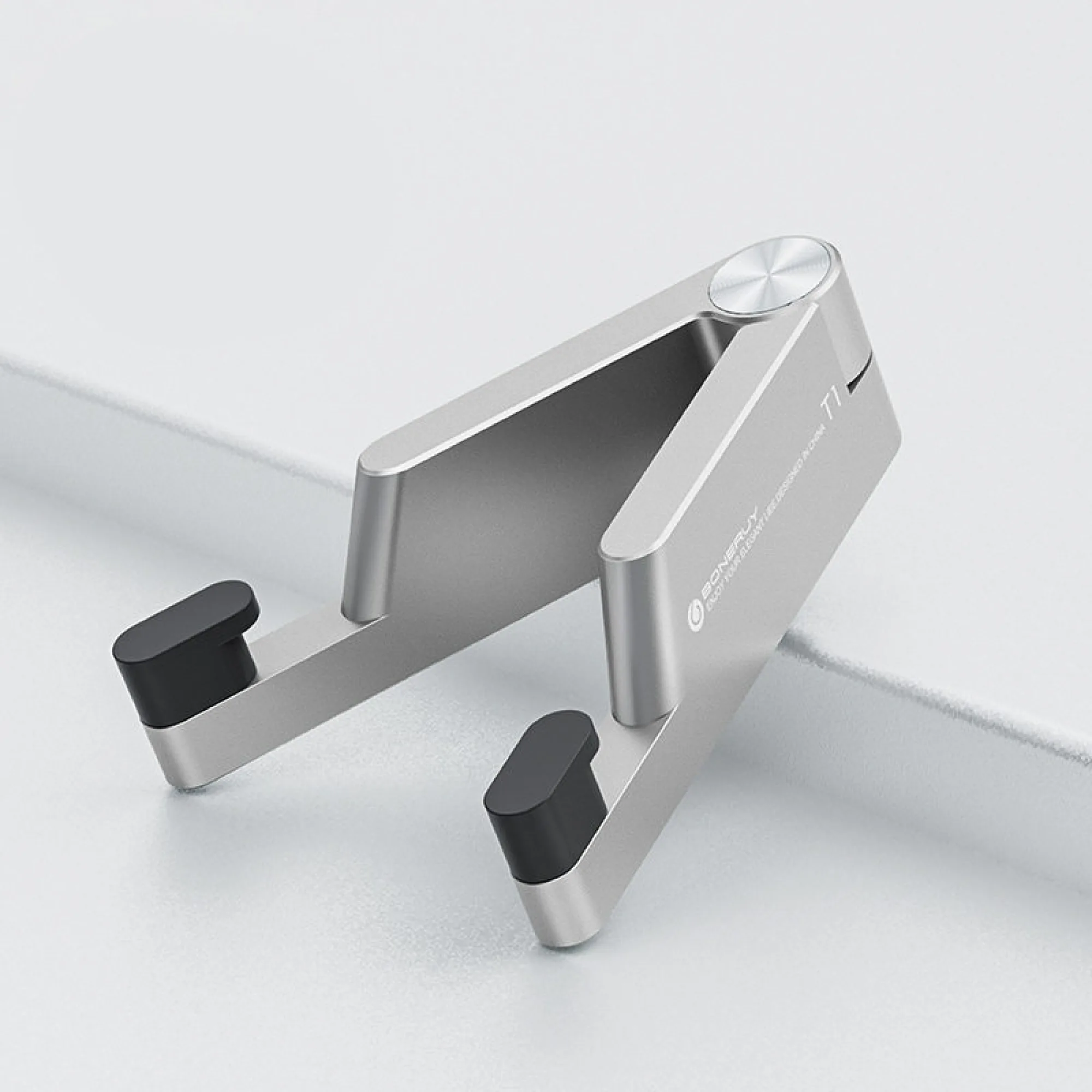 Foldable V-Shaped Aluminum Alloy Desktop Stand for Phones and Tablets thumbnail 10