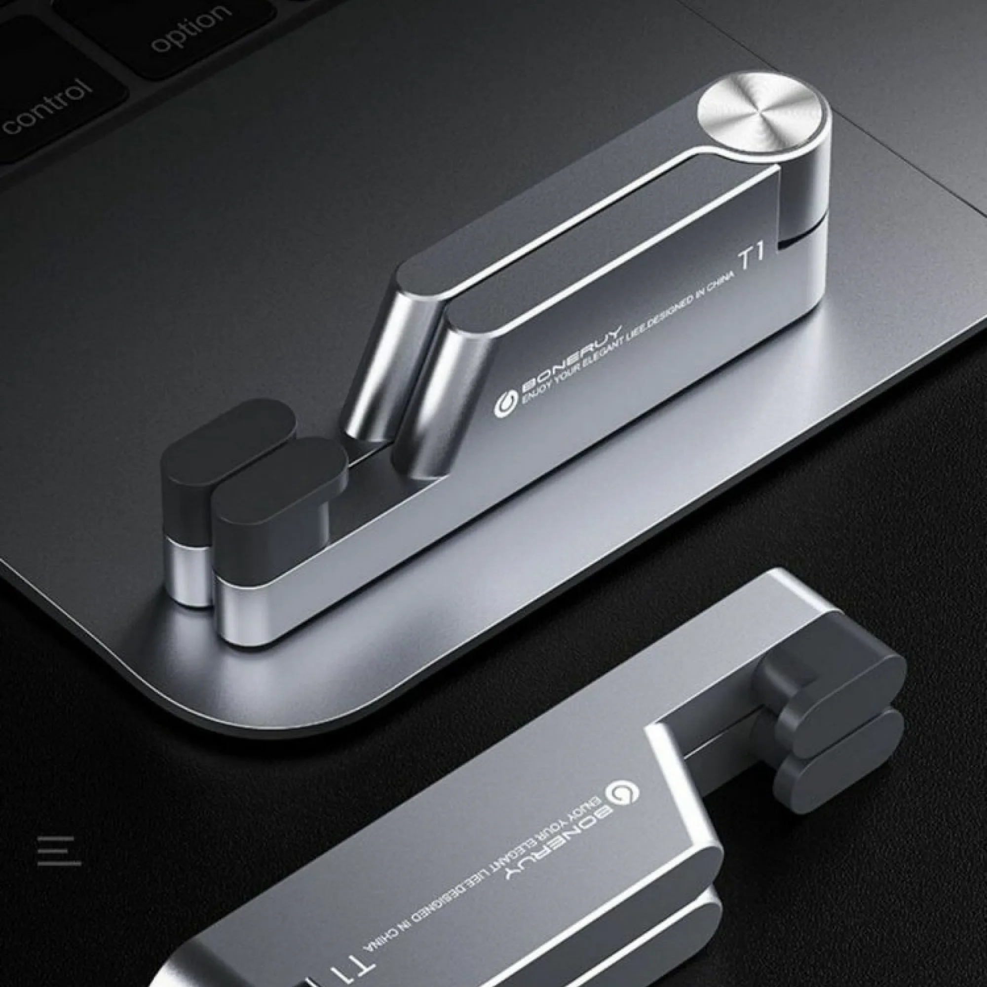 Foldable V-Shaped Aluminum Alloy Desktop Stand for Phones and Tablets thumbnail 5