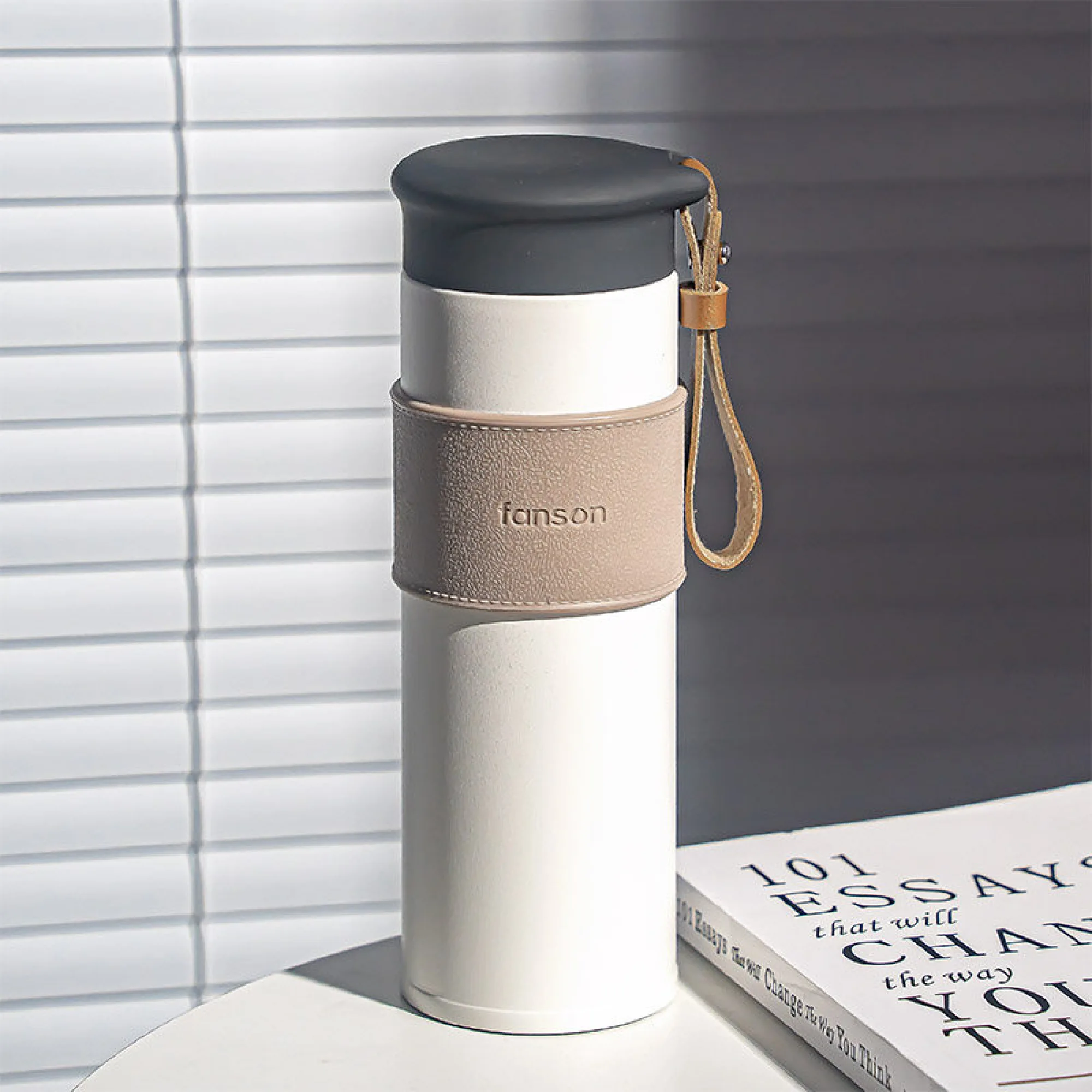 Insulated Stainless Steel Travel Mug with Tea Infuser thumbnail 2
