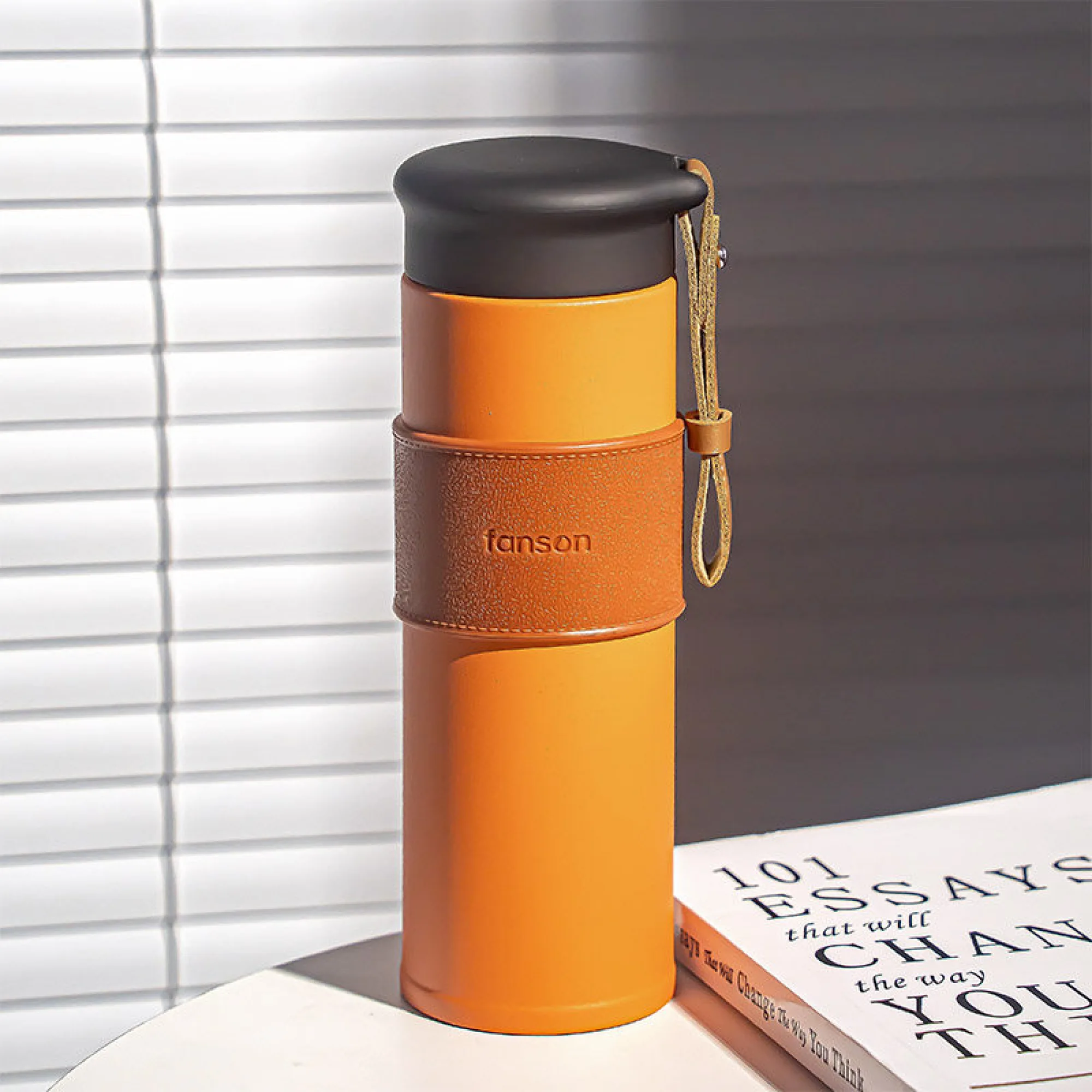 Insulated Stainless Steel Travel Mug with Tea Infuser thumbnail 5
