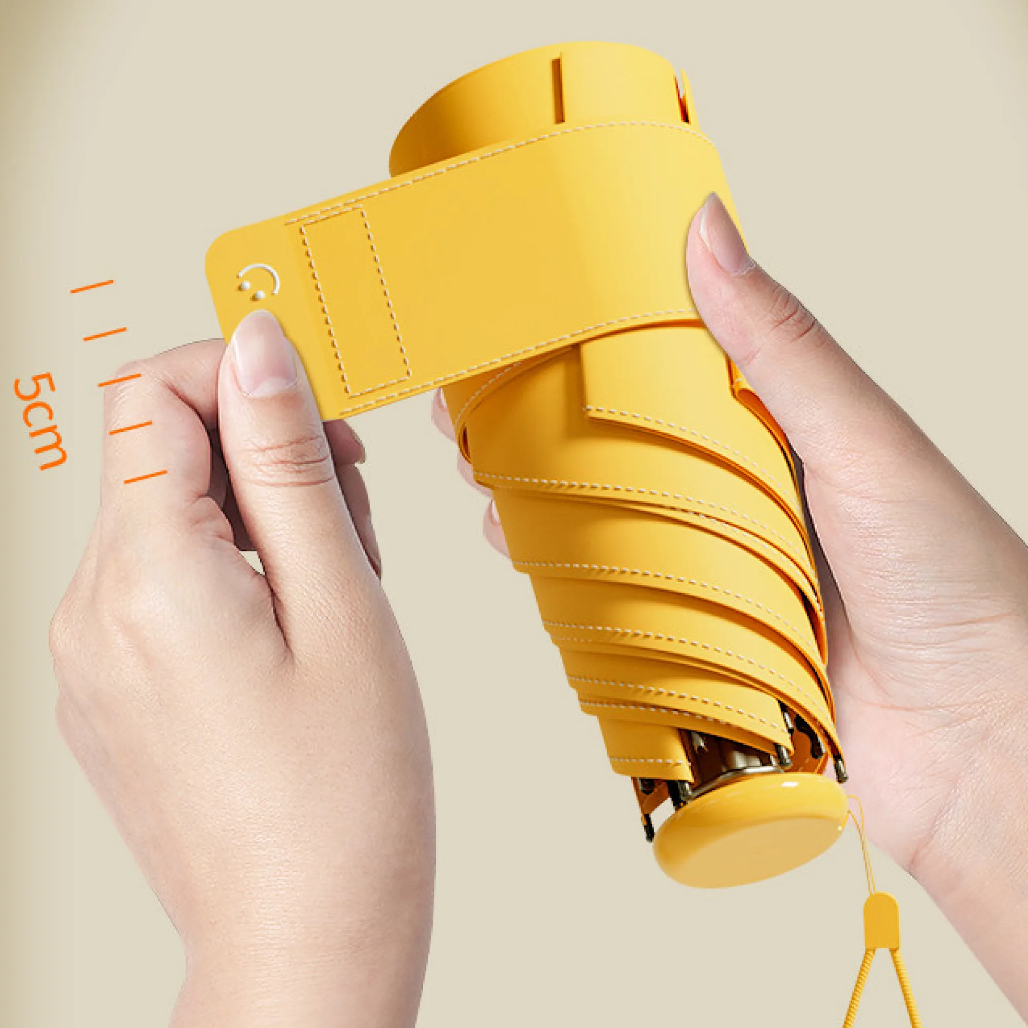 Five-Fold Capsule Umbrella for Sun and Rain thumbnail 7