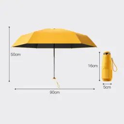 Five-Fold Capsule Umbrella for Sun and Rain thumbnail 9