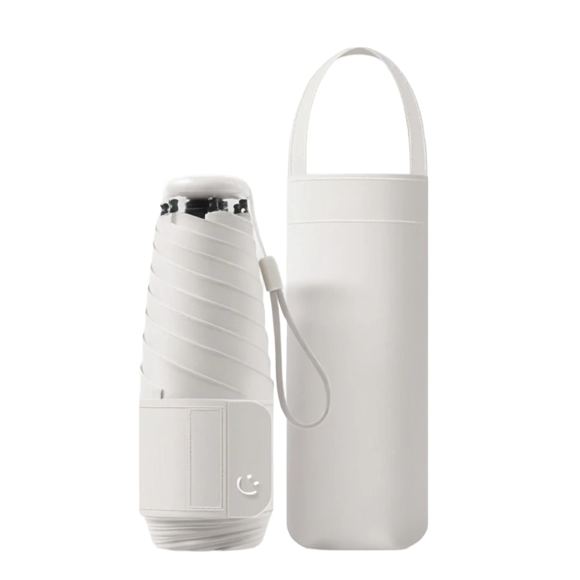 Five-Fold Capsule Umbrella for Sun and Rain