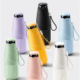 Five-Fold Capsule Umbrella for Sun and Rain thumbnail 2