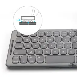 Foldable Bluetooth Keyboard with Two-Fold Design and 65 Keys thumbnail 7
