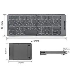 Foldable Bluetooth Keyboard with Two-Fold Design and 65 Keys thumbnail 8