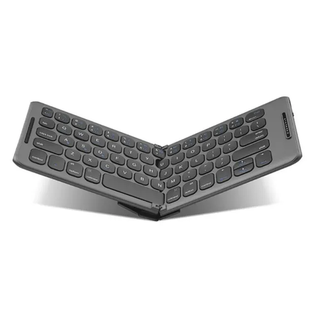 Foldable Bluetooth Keyboard with Two-Fold Design and 65 Keys