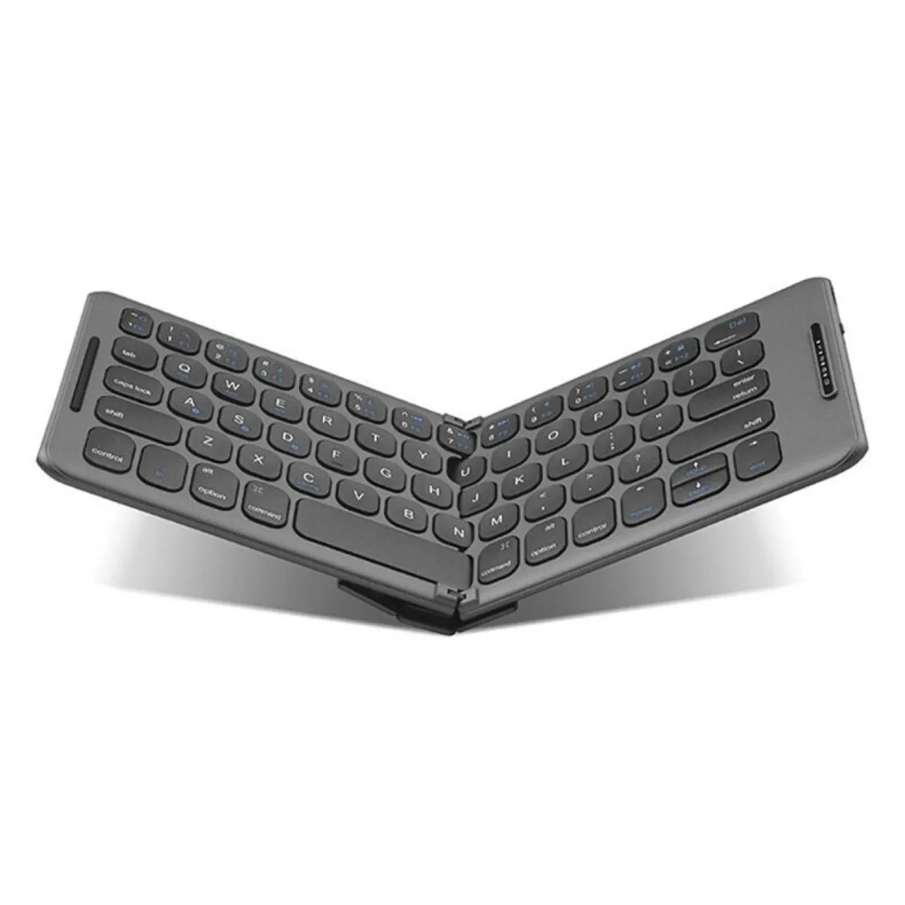 Foldable Bluetooth Keyboard with Two-Fold Design and 65 Keys