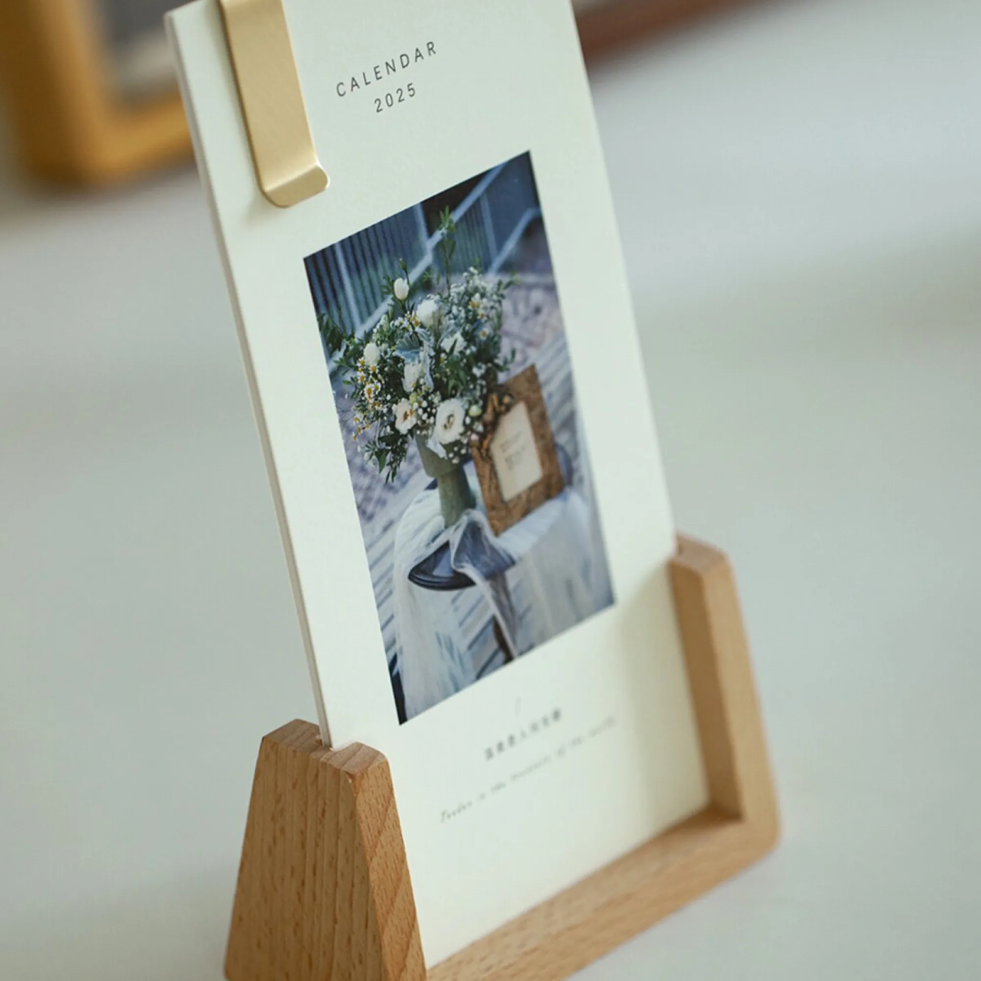 Wooden Base Desk Calendar with 13 Pages thumbnail 2