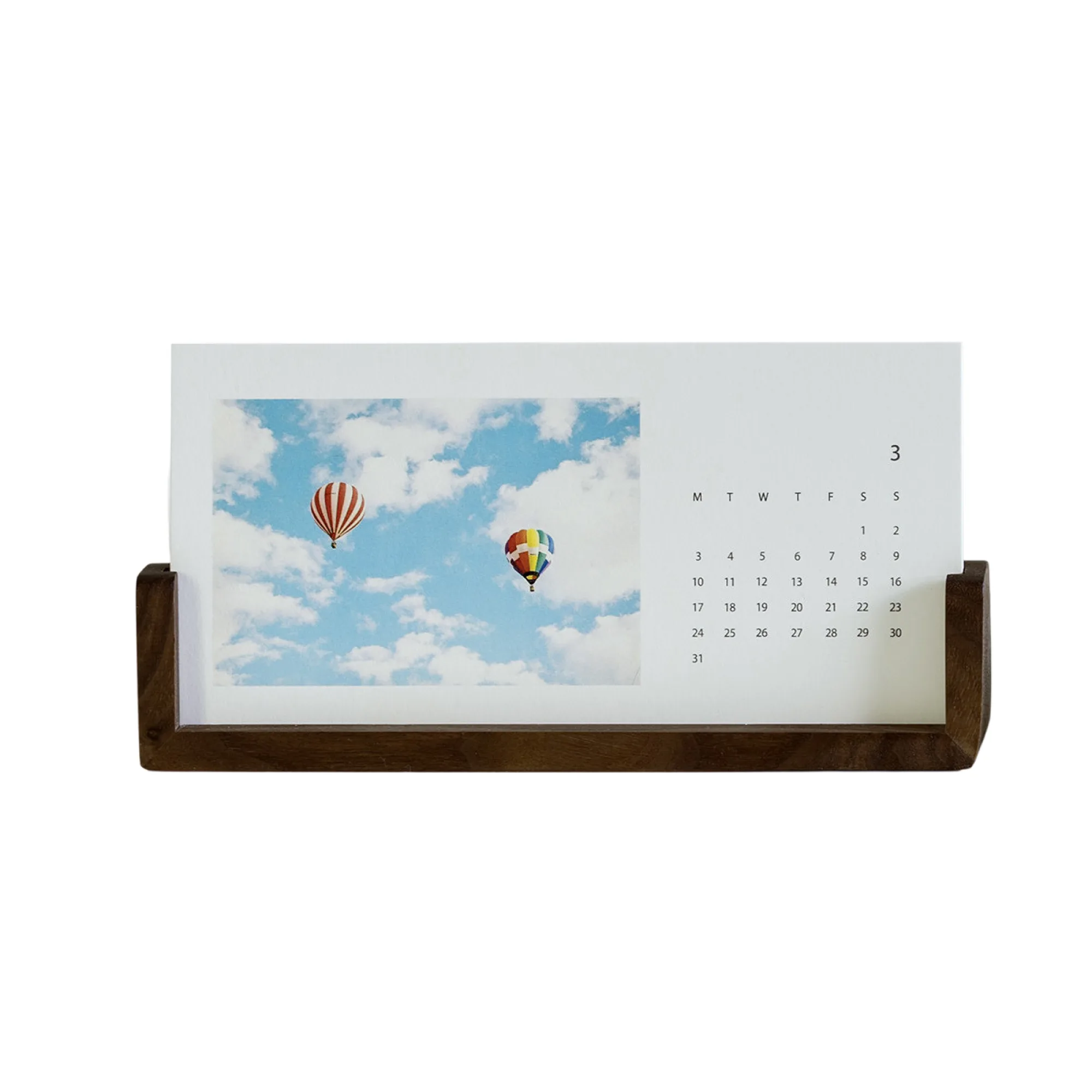 Wooden Base Desk Calendar with 13 Pages thumbnail 13