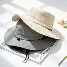 Adjustable Wide Brim Bucket Hat with Waterproof and Sun Protection thumbnail 4