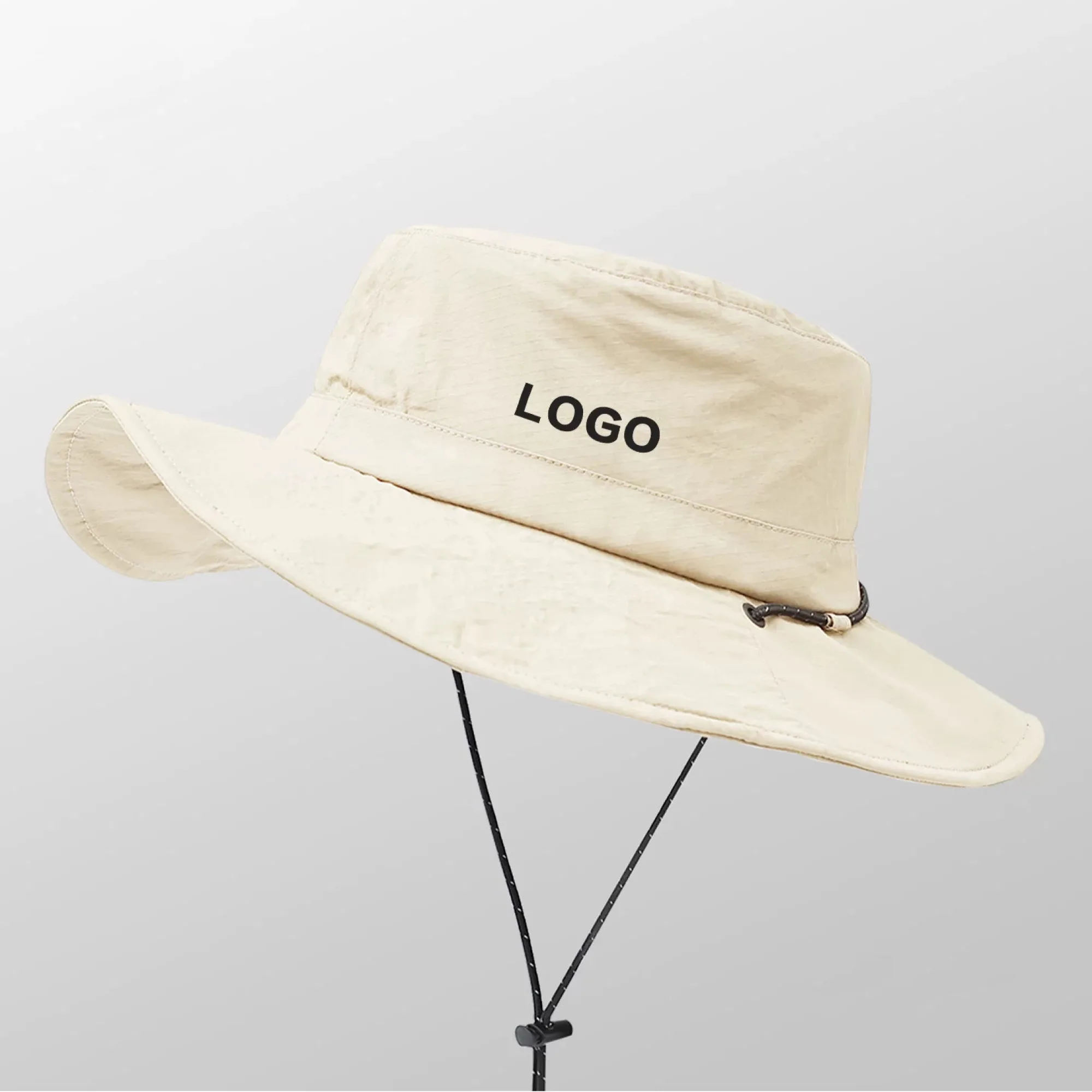 Adjustable Wide Brim Bucket Hat with Waterproof and Sun Protection