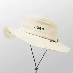 Adjustable Wide Brim Bucket Hat with Waterproof and Sun Protection thumbnail 3