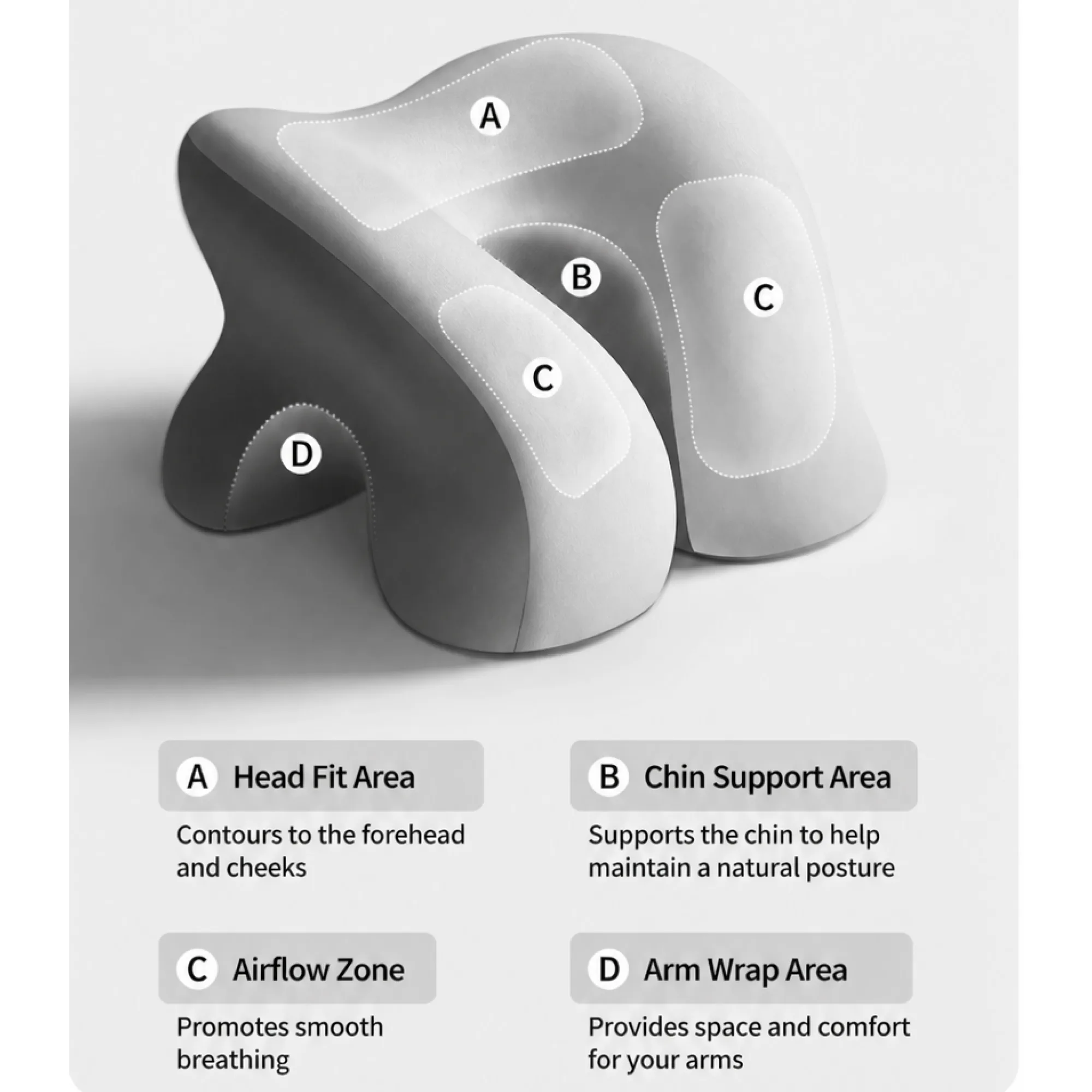 U-Shaped Memory Foam Nap Pillow thumbnail 4
