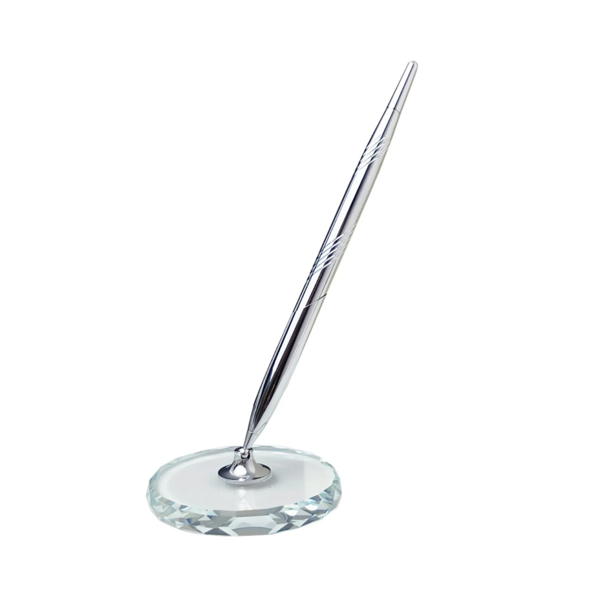 Business Vertical Signature Pen with Crystal Base