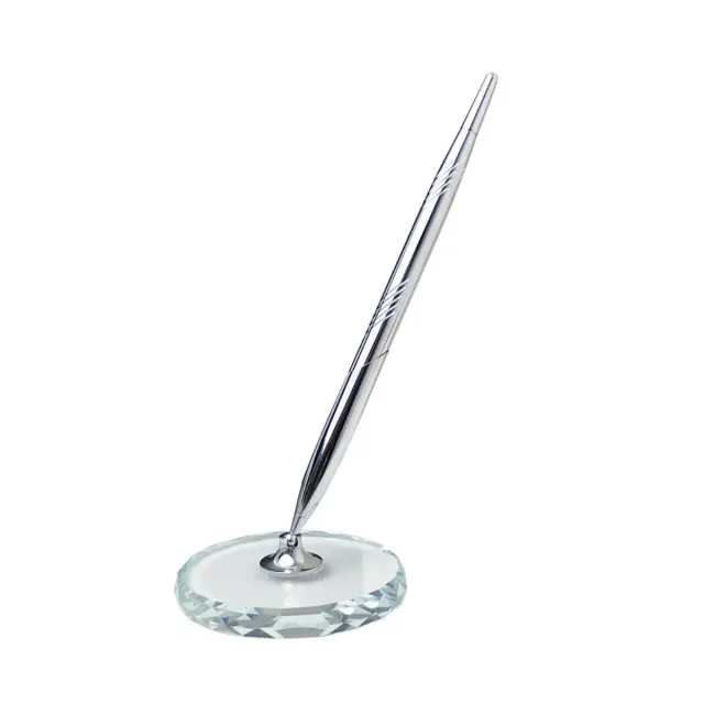Business Vertical Signature Pen with Crystal Base