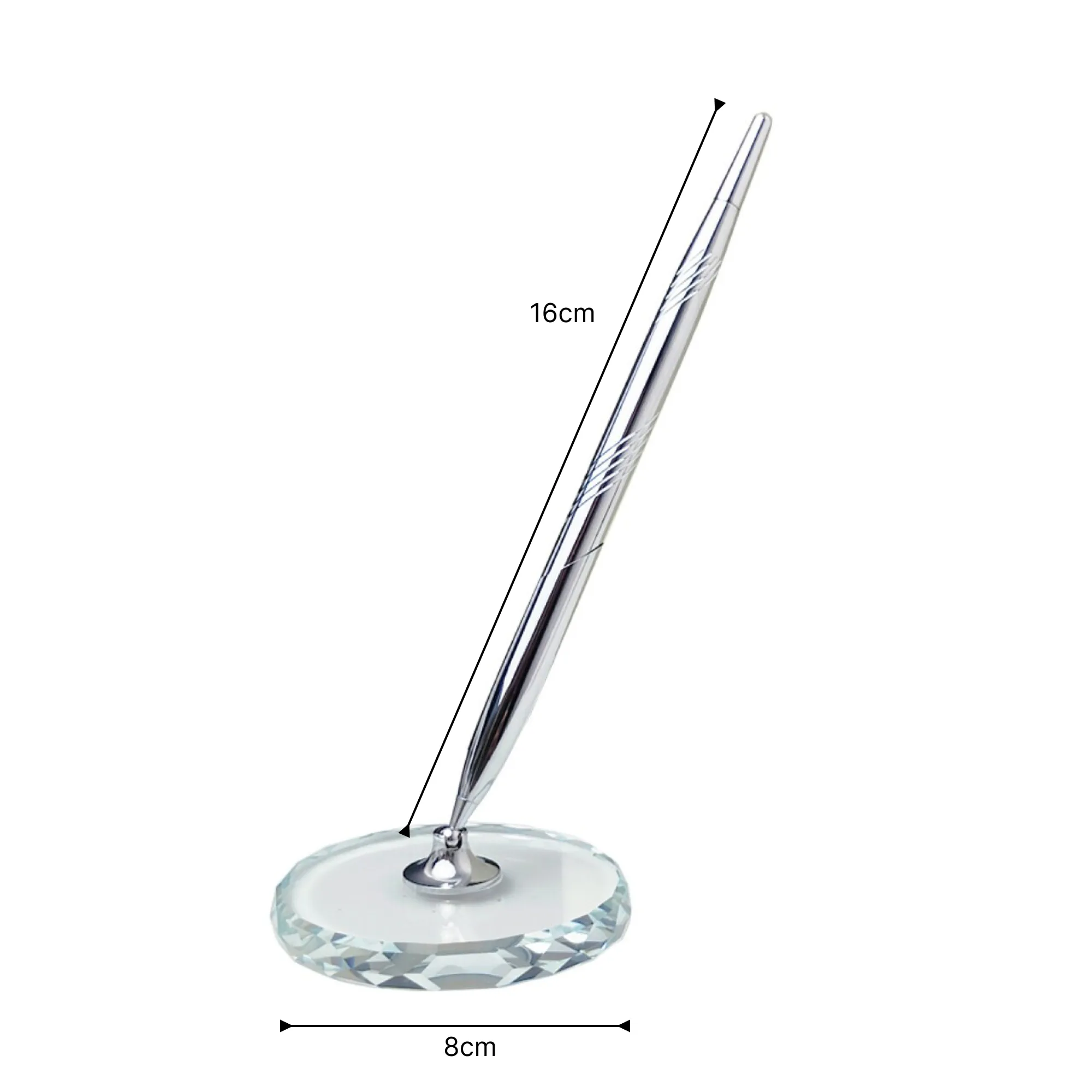 Business Vertical Signature Pen with Crystal Base