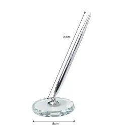 Business Vertical Signature Pen with Crystal Base thumbnail 2
