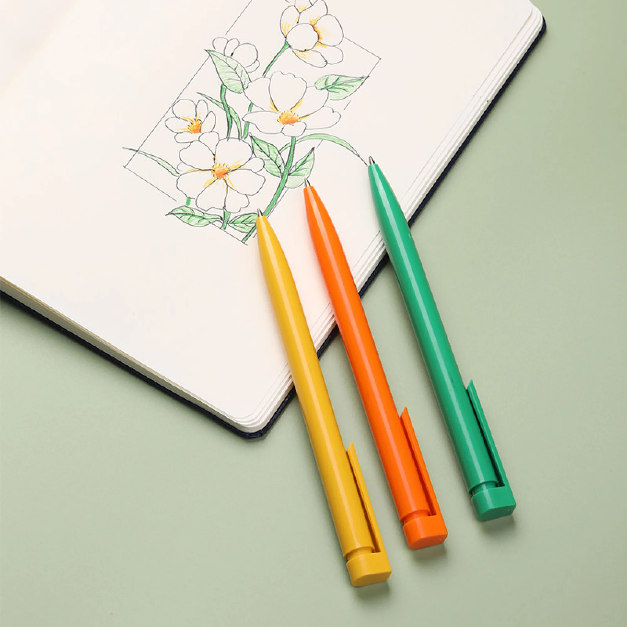 Multi-Color Retractable Ballpoint Pen Set thumbnail 3