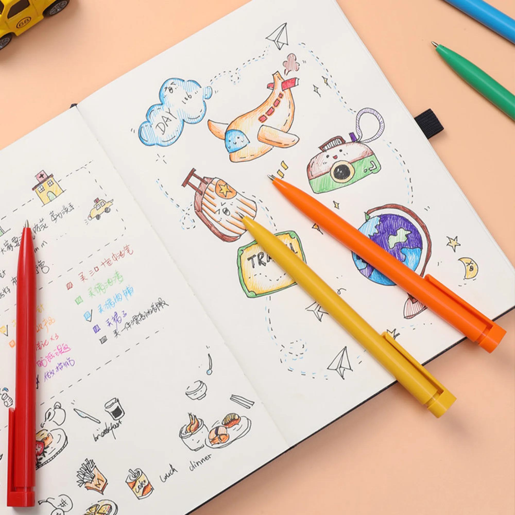 Multi-Color Retractable Ballpoint Pen Set thumbnail 4
