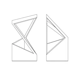 White Design Aluminum Alloy Triangular Pen Holder thumbnail 6