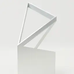 White Design Aluminum Alloy Triangular Pen Holder thumbnail 5